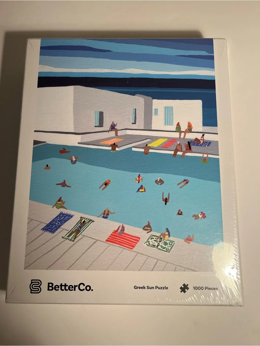 BetterCo. "Greek Sun" 1000-Piece Puzzle - Blues & Teal Artwork sealed ! 🌴🌴 - Picture 1 of 3